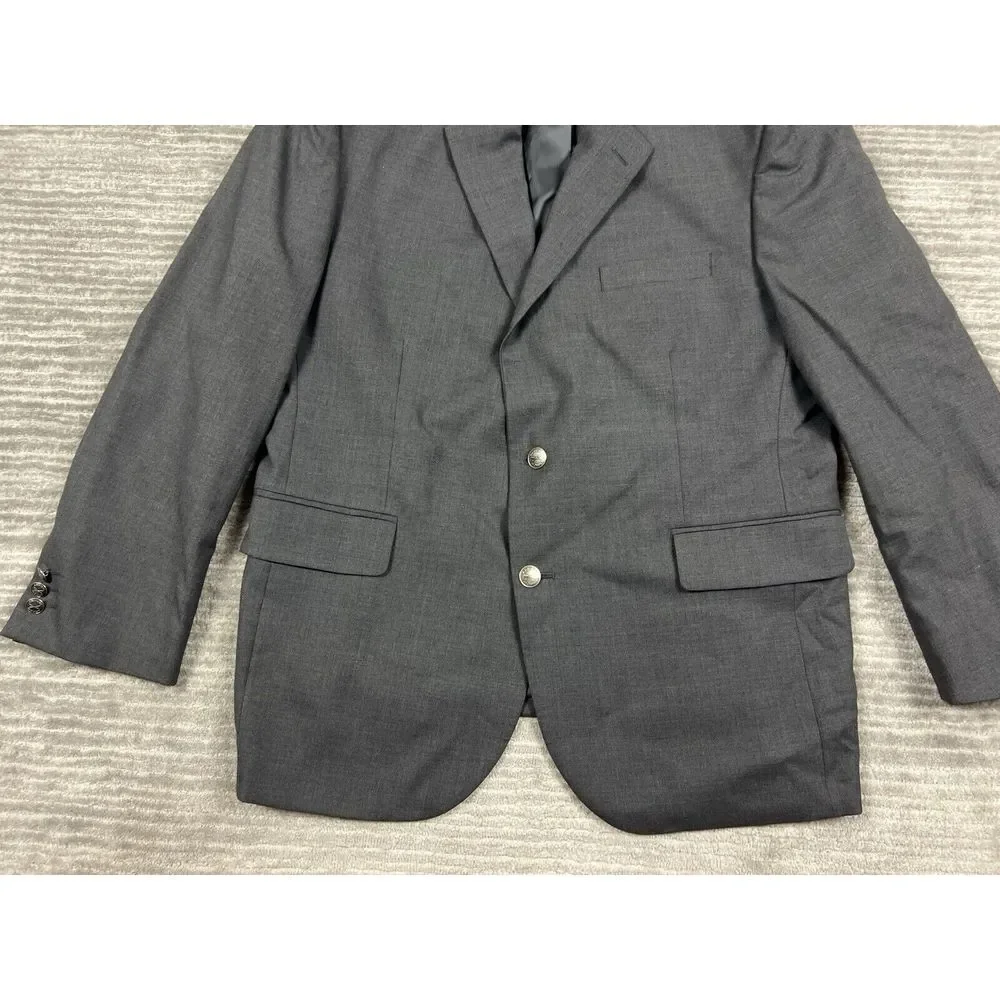 Arrow Blazer Mens‎ 44S Gray Silver Buttons Wool Blend Jacket Sports Coat